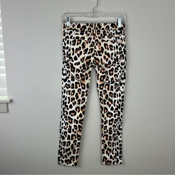 Mother The Looker Crop Jeans Walking Back to Happiness Leopard Print - Picture 3 of 6